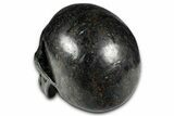 Polished Chatoyant Black Stone Skull #382193-3